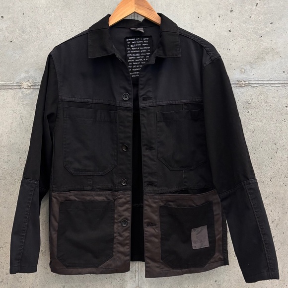 Wasted Collective One-Of-A-Kind Utility Jacket, Black & Dark Grey Unisex XS NWOT - Picture 1 of 8